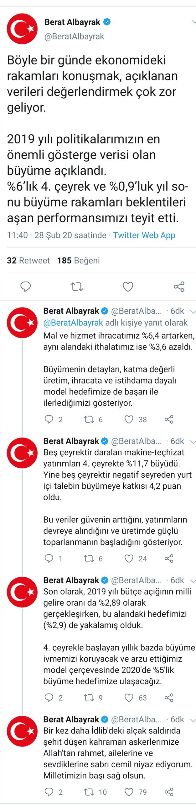 Hazine ve Maliye Bakanı Ekonomiyi Öven Paylaşımlarını Sildi