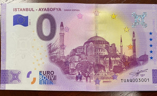 HAGIA SOPHIA IS IN EURO BANKNOTES