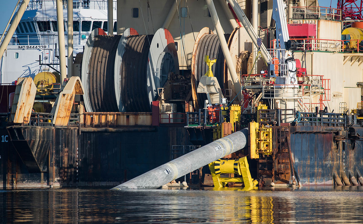 The section of the Nord Stream 2 gas pipeline in German waters is probably completed