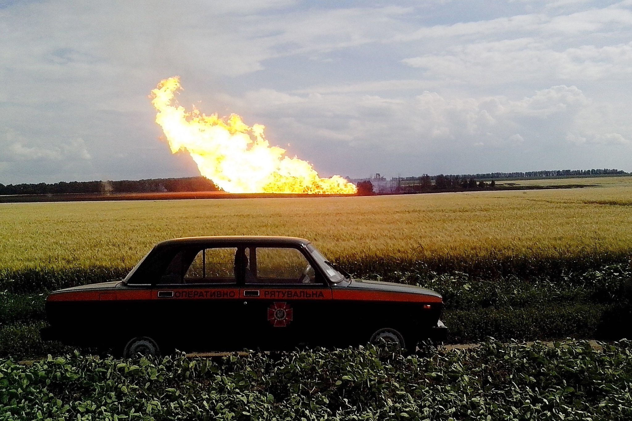 There was a massive explosion on the Ukrainian section of the gas pipeline