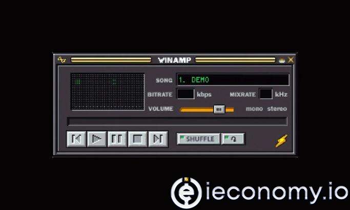 Winamp Orijinal 1977 Görüntüsü NFT Oldu