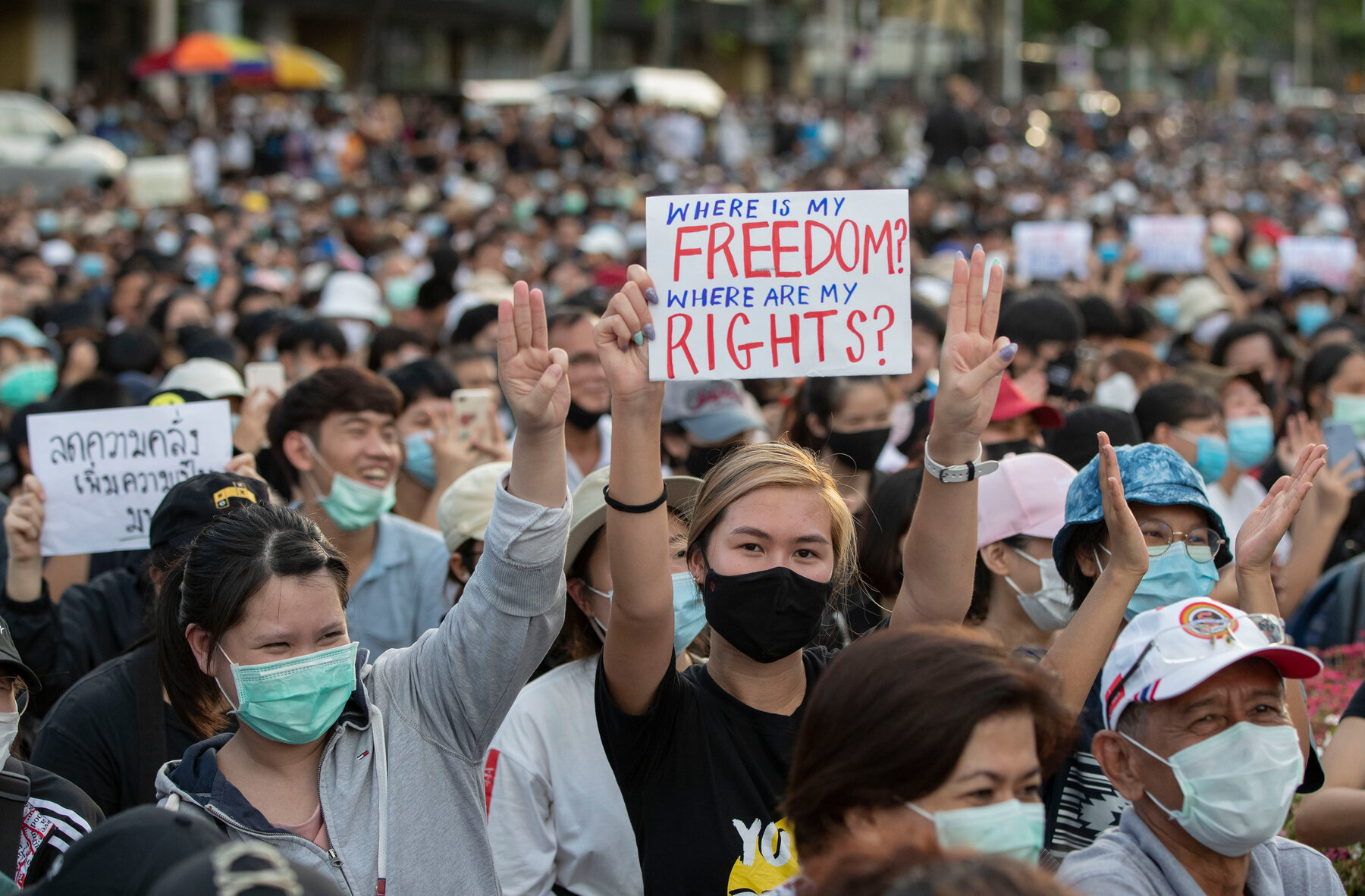 Protest Against The Government Continues On The Fourth Day In Thailand
