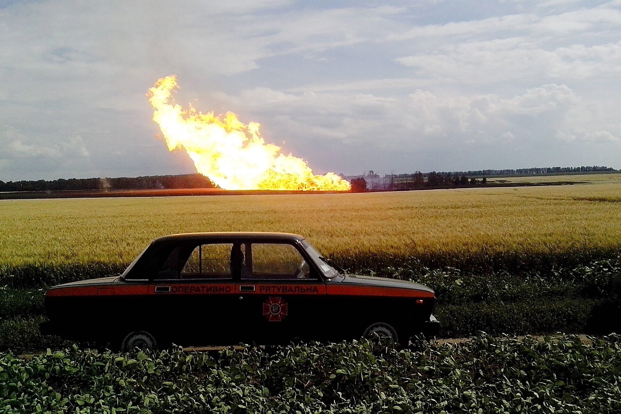 Gaz boru hattının Ukrayna bölümünde büyük bir patlama oldu