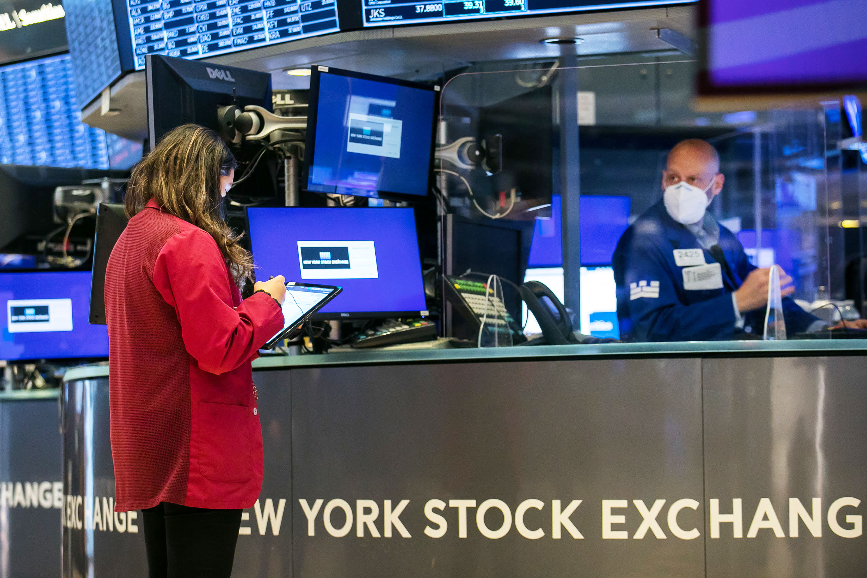Record run of the US stock exchanges slowed down