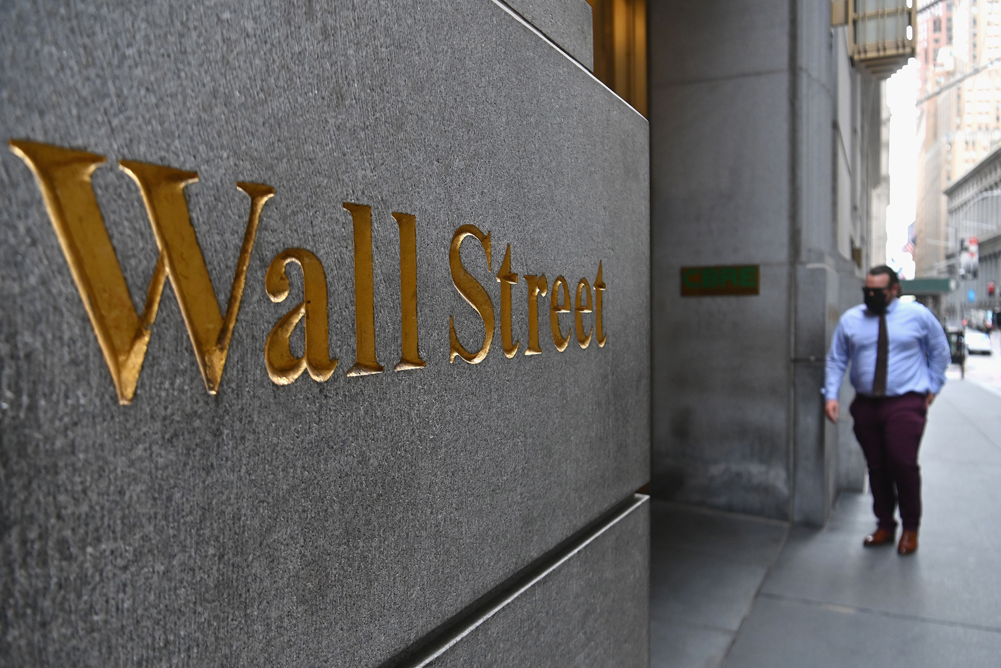 Wall Street have fluctuated below the record levels