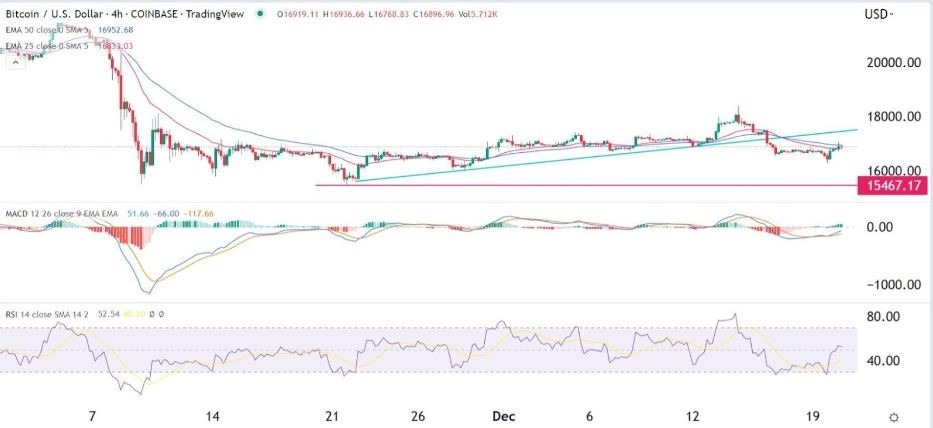 BTC/USD Forex Sinyali: Noel Toparlanması İçin Umutlar Ortaya Çıkıyor