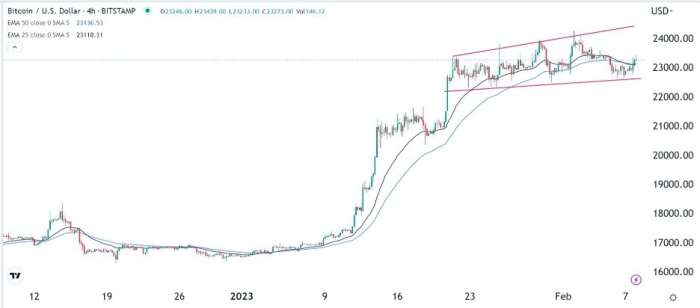 BTC/USD Forex Sinyali: Bitcoin, 23,436'nın Üzerinde Son Derece